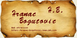 Hranac Bogutović vizit kartica